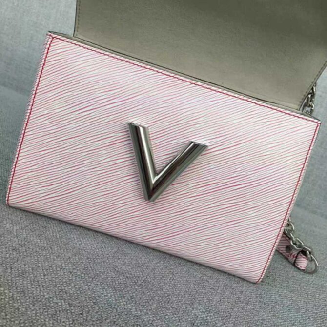 Louis Vuitton Replica Epi Leather Patches & Studs Twist MM Bag Pink 2017