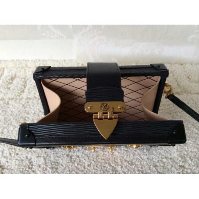 Louis Vuitton Replica Epi Leather Trim Petite Malle Bag black