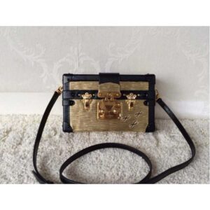 Louis Vuitton Replica Epi Leather Trim Petite Malle Bag golden