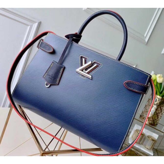 Louis Vuitton Replica Epi Leather Twist Tote Bag M54980 Indigo