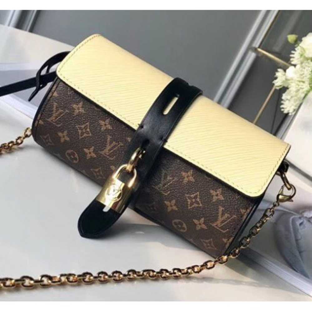 Louis Vuitton Replica Epi Leather and Monogram Canvas Glasses Case Bag M44158 Banane 2018