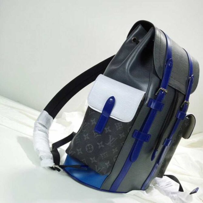 Louis Vuitton Replica Epi Patchwork Christopher PM Backpack Bag Black/Blue