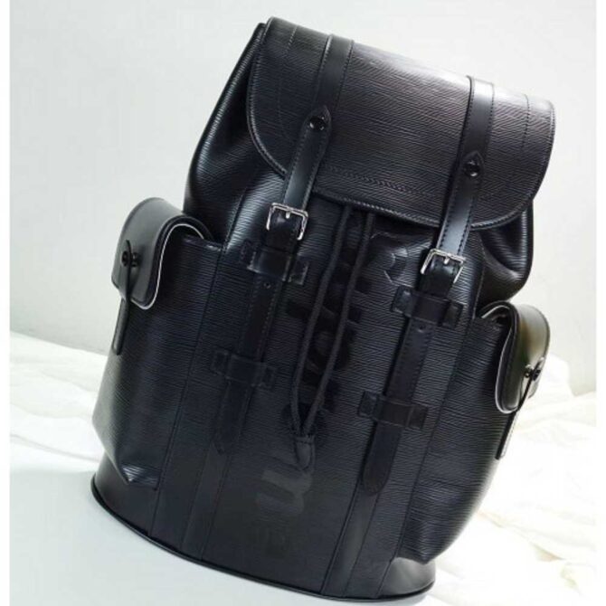 Louis Vuitton Replica Epi Patchwork Christopher PM Backpack Bag Supreme Black