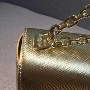 Louis Vuitton Replica Epi Smooth Leather Twist Shoulder Bag MM Gold 2017