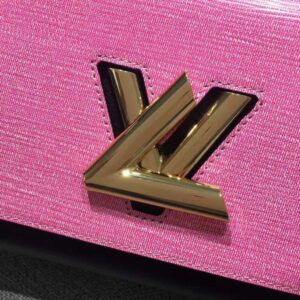 Louis Vuitton Replica Epi Smooth Leather Twist Shoulder Bag MM Pink/Black 2017