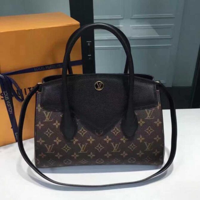 Louis Vuitton Replica Florinem 42270 Monogram Canvas and Leather Black 2017(1c018-71305)