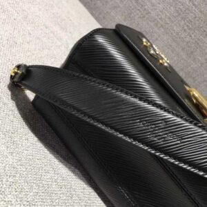 Louis Vuitton Replica Flower Embellished Epi Twist MM Bag Black