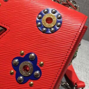 Louis Vuitton Replica Flower Embellished Epi Twist MM Bag Red