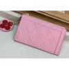 Louis Vuitton Replica Flower Monogram Empreinte Zipped Card Holder M68338 Pink 2019