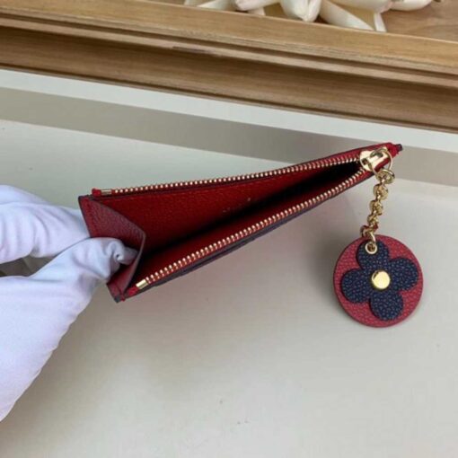 Louis Vuitton Replica Flower Monogram Empreinte Zipped Card Holder M68338 Red 2019