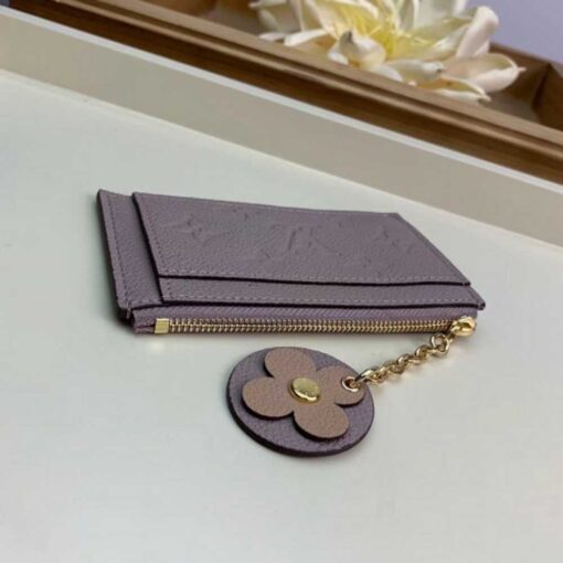 Louis Vuitton Replica Flower Monogram Empreinte Zipped Card Holder M68338 Vison 2019