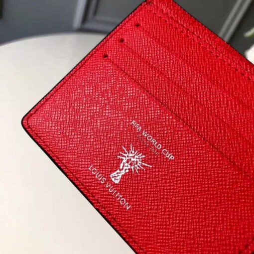 Louis Vuitton Replica Football Print Short Wallet M63228 Red/White 2018