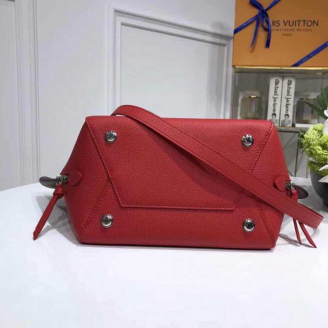 Louis Vuitton Replica Freedom Grained Calfkin Leather Tote Handbag M54843 Burgundy 2017