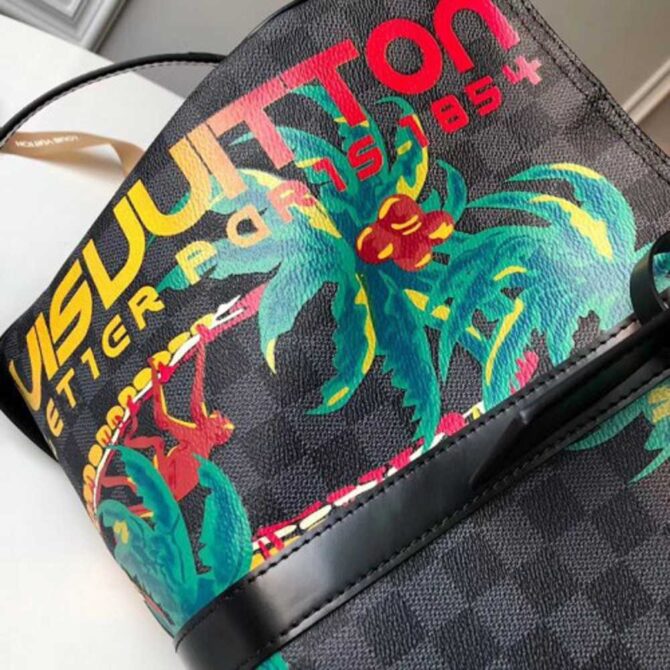 Louis Vuitton Replica Keepall 45 Bag Damier Cobalt Canvas N50002 Jungle Palm Tree 2018
