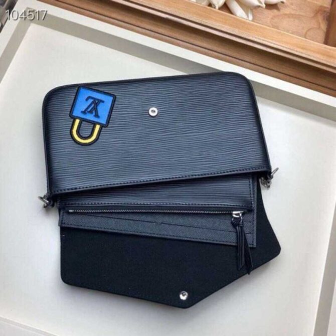 Louis Vuitton Replica LV Replica Stories Epi Leather Pochette Félicie Bag M63726 Black 2019