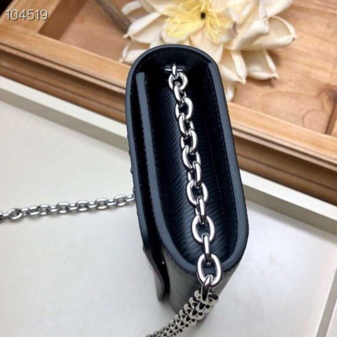 Louis Vuitton Replica LV Replica Stories Epi Leather Twist Chain Wallet M63320 Black 2019