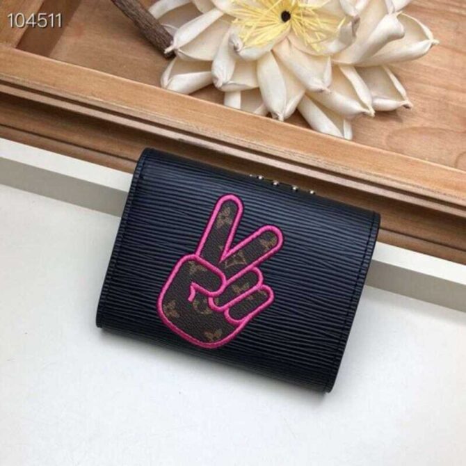 Louis Vuitton Replica LV Replica Stories Epi Leather Victorine Wallet M63325 Black 2019