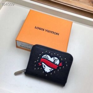 Louis Vuitton Replica LV Replica Stories Epi Leather Zippy Coin Purse M63721 Noir 2019