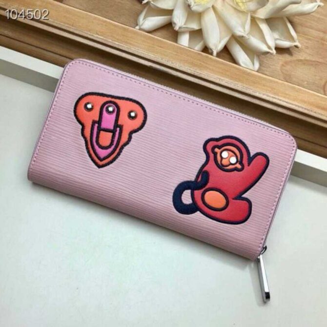 Louis Vuitton Replica LV Replica Stories Epi Leather Zippy Wallet M63377 Rose Ballerine 2019