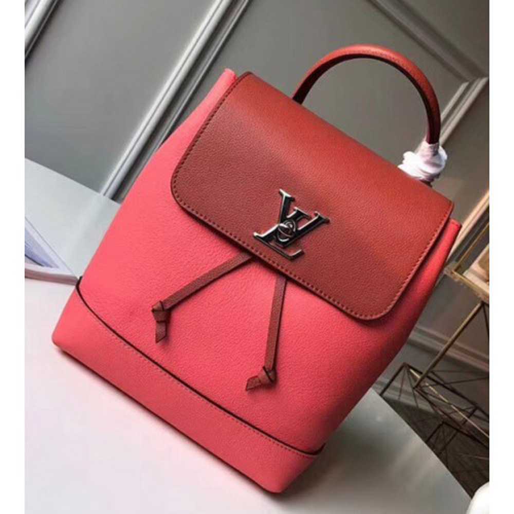 Louis Vuitton Replica Lockme Backpack Bag Red/Rouge 2018