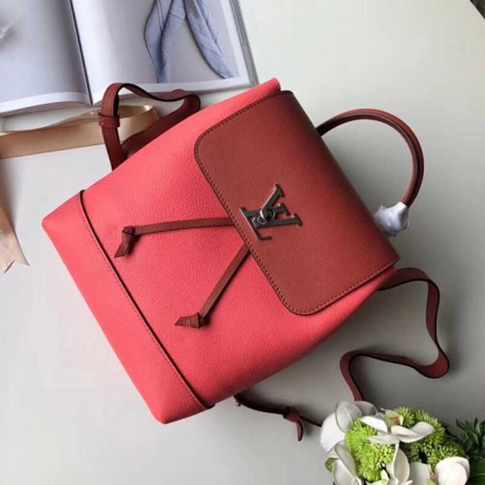 Louis Vuitton Replica Lockme Backpack Bag Red/Rouge 2018