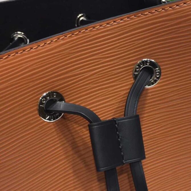 Louis Vuitton Replica Lockme Epi Bucket Bag M54680 Caramel/Black 2017