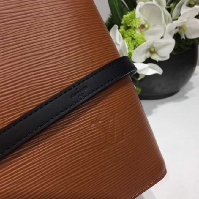 Louis Vuitton Replica Lockme Epi Bucket Bag M54680 Caramel/Black 2017
