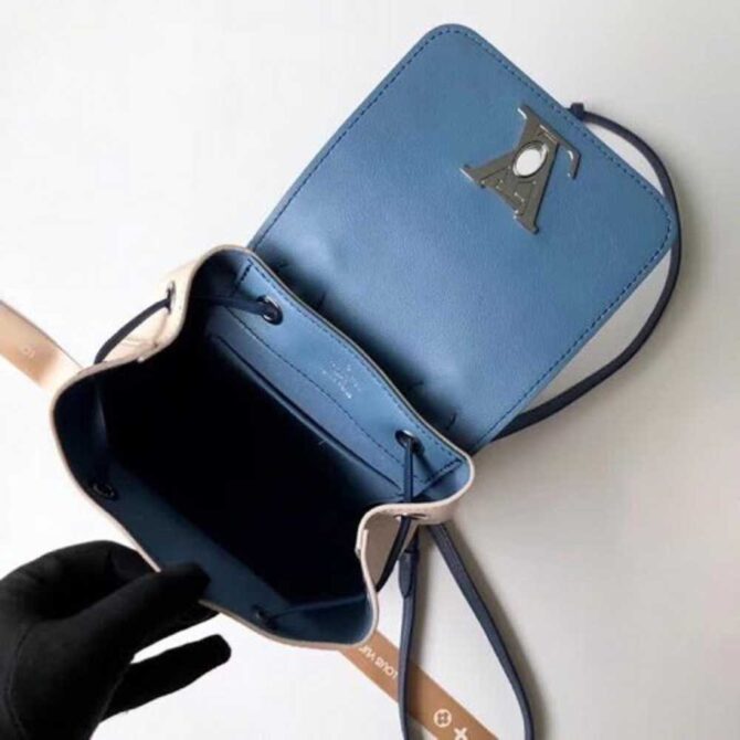 Louis Vuitton Replica Lockme Mini Backpack M55017 Blue Jean/Light Grey 2018