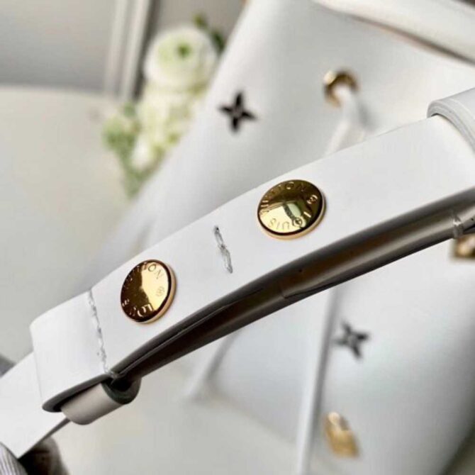 Louis Vuitton Replica Love Lock Epi Leather NeoNoe Bucket Bag M53238 White