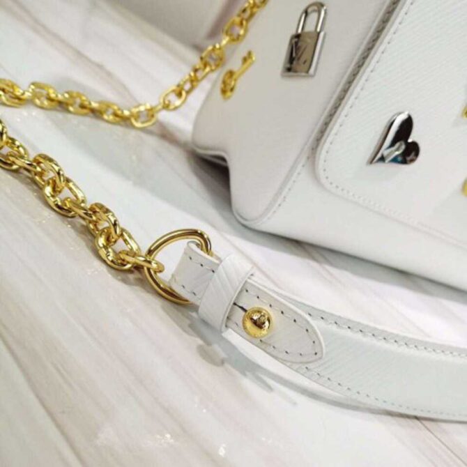 Louis Vuitton Replica Love Lock Epi Leather Twist MM Bag M52890 Blanc 2019