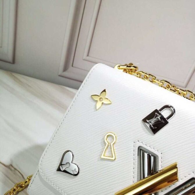 Louis Vuitton Replica Love Lock Epi Leather Twist MM Bag M52890 Blanc 2019