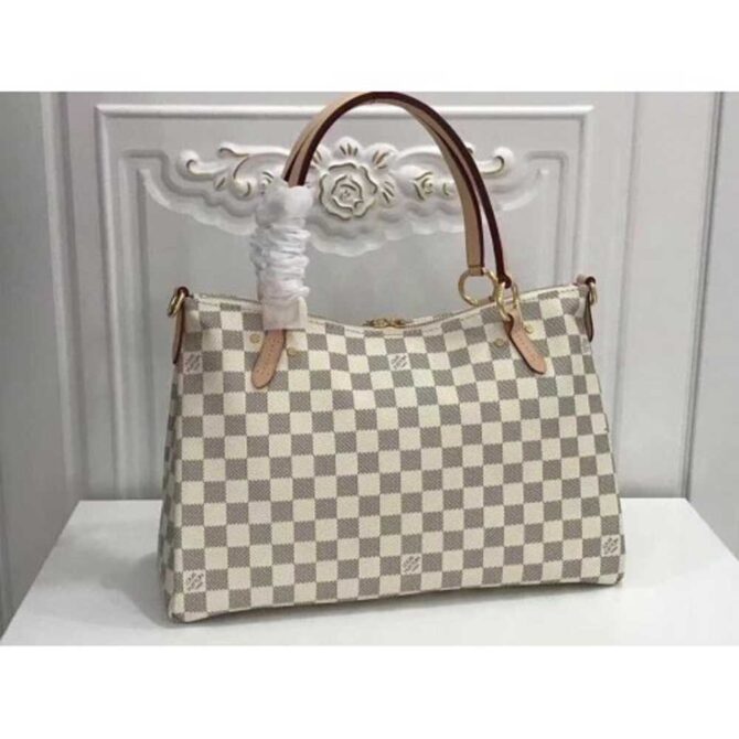 Louis Vuitton Replica Lymington Zipped Tote N40022 Damier Azur Canvas 2018