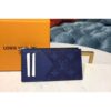 Louis Vuitton Replica M30270 LV Replica Coin Card Holder Monogram canvas and Taiga Leather Blue
