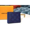 Louis Vuitton Replica M30299 LV Replica Multiple Wallet Monogram Canvas and Taiga Leather Blue