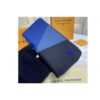 Louis Vuitton Replica M30731 LV Replica Zippy Vertical wallet in Blue monochrome Taiga leather