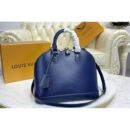 Louis Vuitton Replica M40302 LV Replica Alma PM handbag in Blue Epi Leather