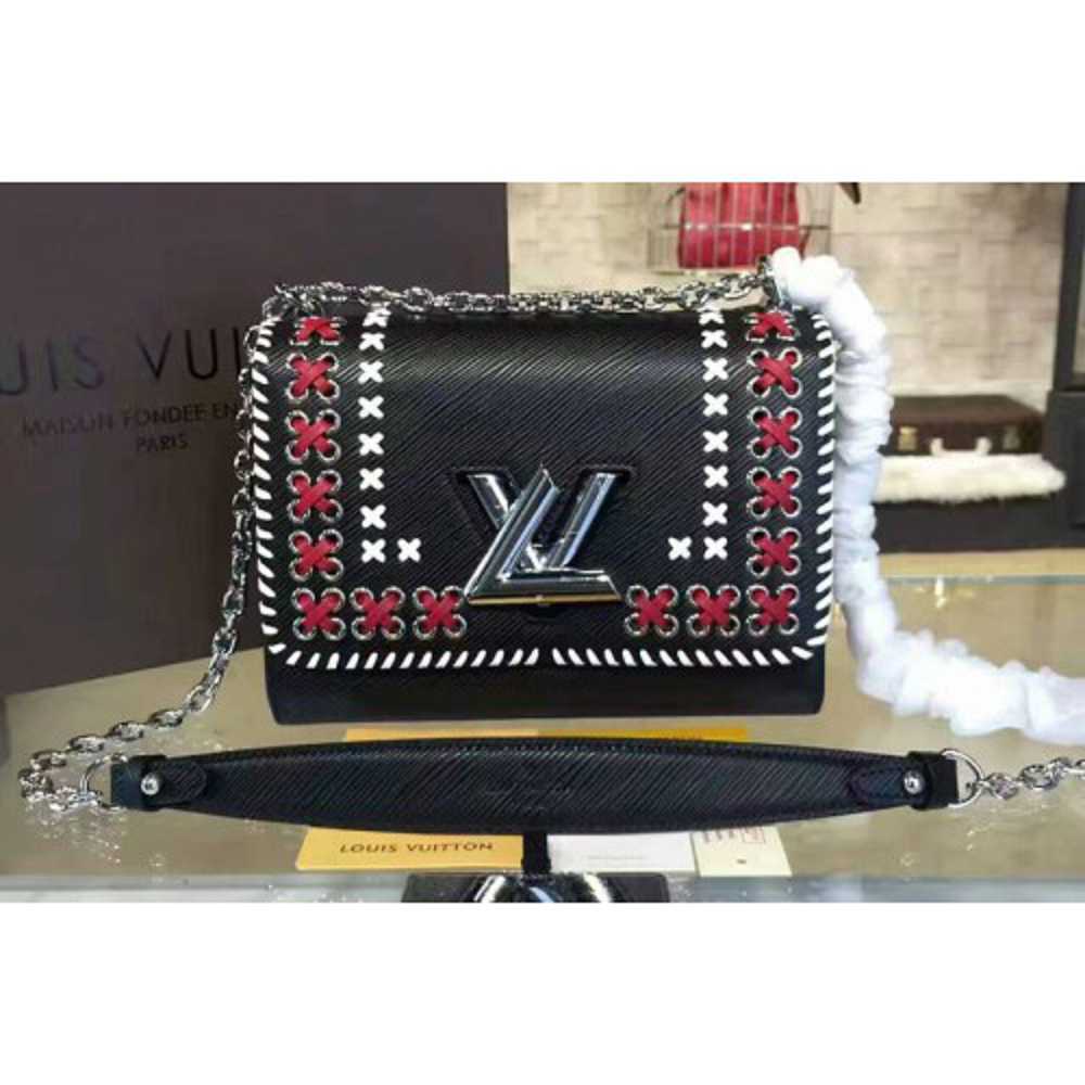 Louis Vuitton Replica M42778  Twist MM Epi Leather Bags Black