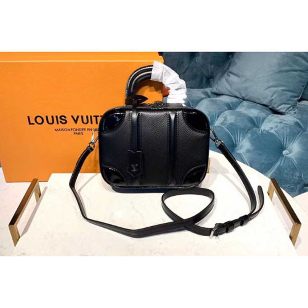 Louis Vuitton Replica M44582 LV Replica Mini Luggage Black Epi Leather