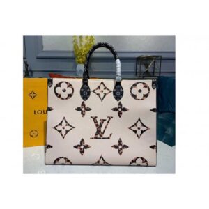 Louis Vuitton Replica M44675 LV Replica Onthego tote bags Ivory and Havana Beige Monogram Canvas