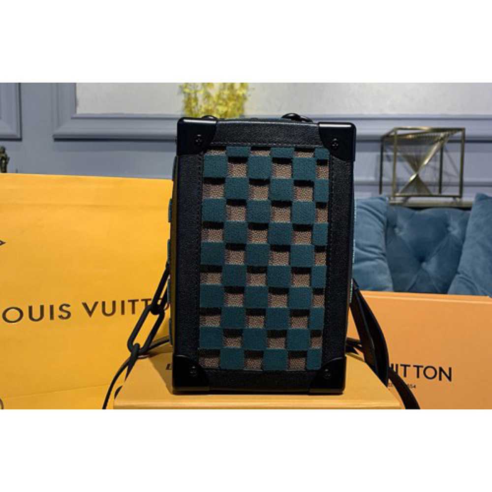 Louis Vuitton Replica M45044 LV Replica Vertical Soft Trunk bag Damier Ebene Canvas With Green