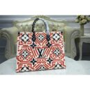 Louis Vuitton Replica M45358 LV Replica Crafty Onthego GM tote bag in Cream and Red Monogram Giant coated canvas