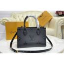 Louis Vuitton Replica M45660 LV Replica OnTheGo PM tote Bag in Black Monogram Empreinte leather