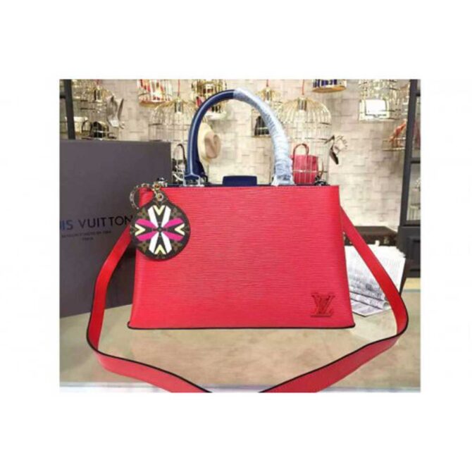 Louis Vuitton Replica M51323 Kleber MM Epi Leather Bags Red