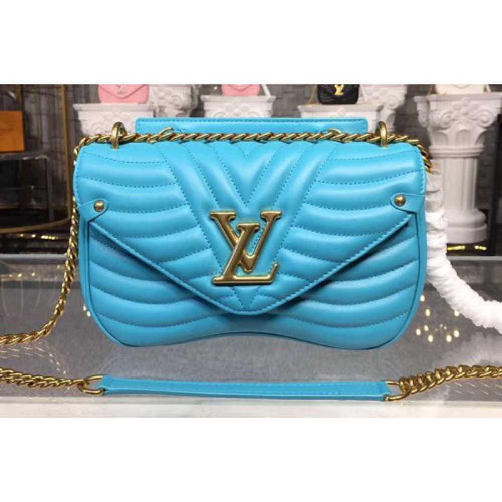 Louis Vuitton Replica M51946 LV Replica New Wave Chain Bags MM Blue
