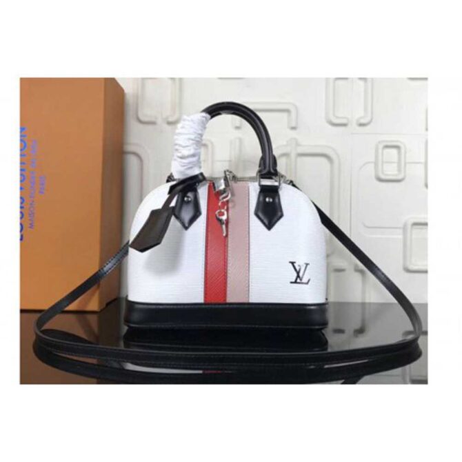 Louis Vuitton Replica M51963 LV Replica Alma BB Bags Epi Leather White