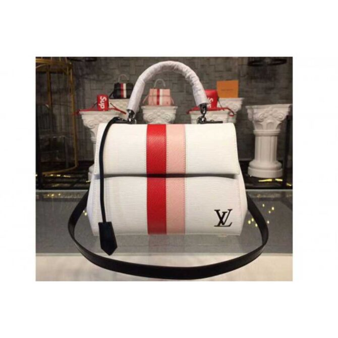 Louis Vuitton Replica M51964 LV Replica Cluny BB Bags Epi Leather White