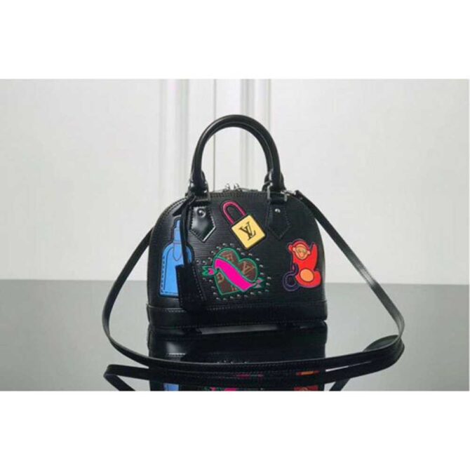 Louis Vuitton Replica M52481 LV Replica Alma BB Epi Leather Bags Black
