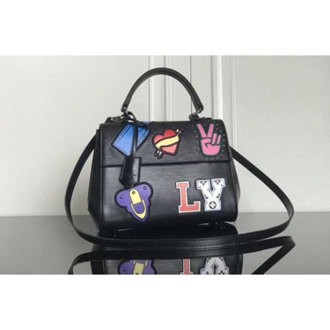Louis Vuitton Replica M52484 LV Replica Cluny BB Epi Leather Bags Black