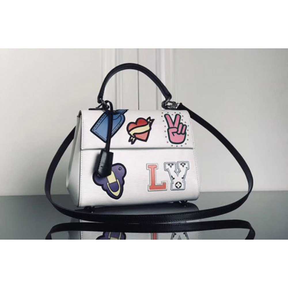 Louis Vuitton Replica M52484 LV Replica Cluny BB Epi Leather Bags White ...