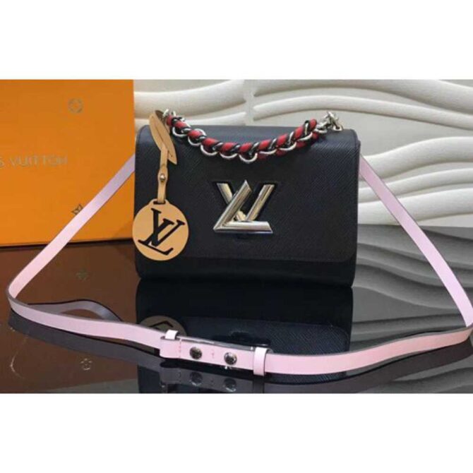 Louis Vuitton Replica M52503 LV Replica Twist MM Epi Leather Bags Black